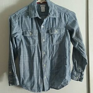 Boys size 8 Carter's striped button shirt